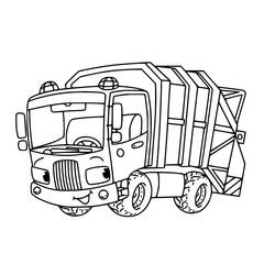 Dibujo Camión de Basura (Transporte) #202075 para imprimir y colorear
