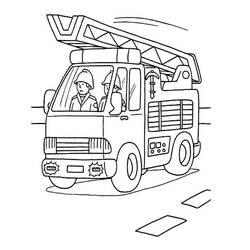 Dibujo Camión de Bomberos (Transporte) #135781 para imprimir y colorear