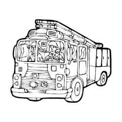 Dibujo Camión de Bomberos (Transporte) #135782 para imprimir y colorear