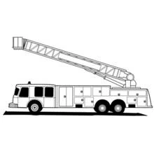 Dibujo Camión de Bomberos (Transporte) #135799 para imprimir y colorear