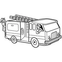 Dibujo Camión de Bomberos (Transporte) #135803 para imprimir y colorear