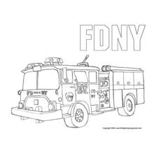 Dibujo Camión de Bomberos (Transporte) #135825 para imprimir y colorear
