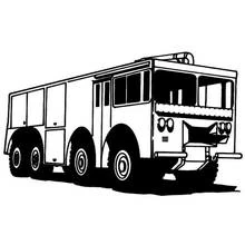 Dibujo Camión de Bomberos (Transporte) #135872 para imprimir y colorear