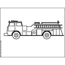 Dibujo Camión de Bomberos (Transporte) #135886 para imprimir y colorear