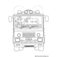 Dibujo Camión de Bomberos (Transporte) #136010 para imprimir y colorear