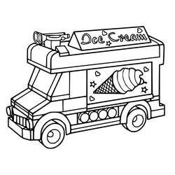 Dibujo para colorear: Camión de Helados (Transporte) #213374 - Dibujos para Colorear e Imprimir Gratis