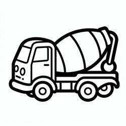Dibujo Camión hormigonera (Transporte) #220935 para imprimir y colorear