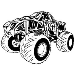 Dibujo para colorear: Camión Monstruo (Transporte) #141284 - Dibujos para Colorear e Imprimir Gratis