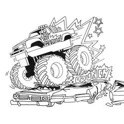 Dibujo para colorear: Camión Monstruo (Transporte) #141286 - Dibujos para Colorear e Imprimir Gratis