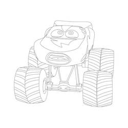 Dibujo para colorear: Camión Monstruo (Transporte) #141290 - Dibujos para Colorear e Imprimir Gratis