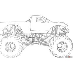 Dibujo para colorear: Camión Monstruo (Transporte) #141294 - Dibujos para Colorear e Imprimir Gratis