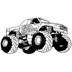 Dibujo para colorear: Camión Monstruo (Transporte) #141295 - Dibujos para Colorear e Imprimir Gratis