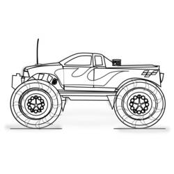Dibujo para colorear: Camión Monstruo (Transporte) #141297 - Dibujos para Colorear e Imprimir Gratis