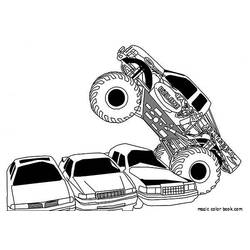 Dibujo para colorear: Camión Monstruo (Transporte) #141300 - Dibujos para Colorear e Imprimir Gratis