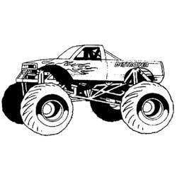 Dibujo para colorear: Camión Monstruo (Transporte) #141313 - Dibujos para Colorear e Imprimir Gratis