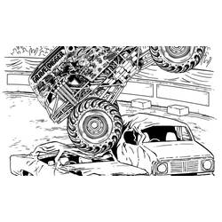 Dibujo para colorear: Camión Monstruo (Transporte) #141320 - Dibujos para Colorear e Imprimir Gratis