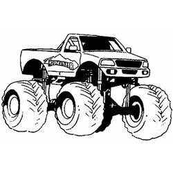 Dibujo para colorear: Camión Monstruo (Transporte) #141323 - Dibujos para Colorear e Imprimir Gratis