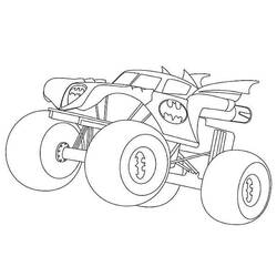 Dibujo para colorear: Camión Monstruo (Transporte) #141324 - Dibujos para Colorear e Imprimir Gratis