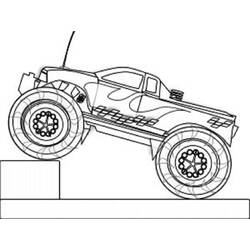 Dibujo para colorear: Camión Monstruo (Transporte) #141327 - Dibujos para Colorear e Imprimir Gratis