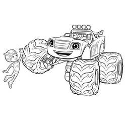Dibujo para colorear: Camión Monstruo (Transporte) #141328 - Dibujos para Colorear e Imprimir Gratis