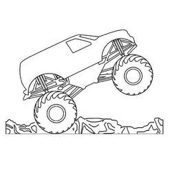 Dibujo para colorear: Camión Monstruo (Transporte) #141329 - Dibujos para Colorear e Imprimir Gratis