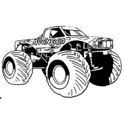 Dibujo para colorear: Camión Monstruo (Transporte) #141331 - Dibujos para Colorear e Imprimir Gratis