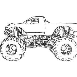 Dibujo para colorear: Camión Monstruo (Transporte) #141332 - Dibujos para Colorear e Imprimir Gratis