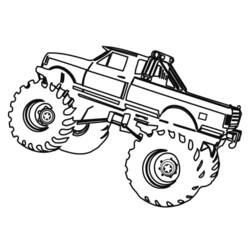 Dibujo para colorear: Camión Monstruo (Transporte) #141334 - Dibujos para Colorear e Imprimir Gratis