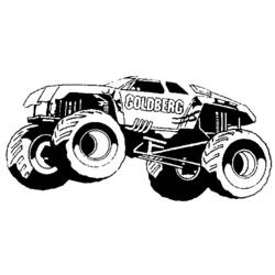 Dibujo para colorear: Camión Monstruo (Transporte) #141338 - Dibujos para Colorear e Imprimir Gratis