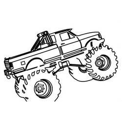 Dibujo para colorear: Camión Monstruo (Transporte) #141341 - Dibujos para Colorear e Imprimir Gratis