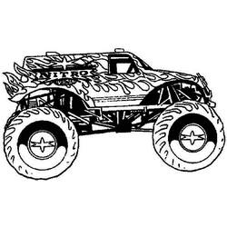 Dibujo para colorear: Camión Monstruo (Transporte) #141342 - Dibujos para Colorear e Imprimir Gratis