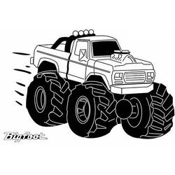 Dibujo para colorear: Camión Monstruo (Transporte) #141346 - Dibujos para Colorear e Imprimir Gratis