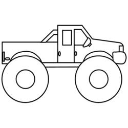 Dibujo para colorear: Camión Monstruo (Transporte) #141359 - Dibujos para Colorear e Imprimir Gratis