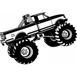 Dibujo para colorear: Camión Monstruo (Transporte) #141361 - Dibujos para Colorear e Imprimir Gratis