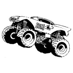 Dibujo para colorear: Camión Monstruo (Transporte) #141362 - Dibujos para Colorear e Imprimir Gratis