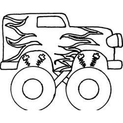Dibujo para colorear: Camión Monstruo (Transporte) #141363 - Dibujos para Colorear e Imprimir Gratis