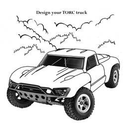 Dibujo para colorear: Camión Monstruo (Transporte) #141365 - Dibujos para Colorear e Imprimir Gratis