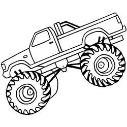 Dibujo para colorear: Camión Monstruo (Transporte) #141367 - Dibujos para Colorear e Imprimir Gratis