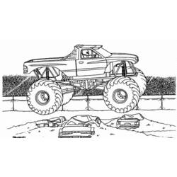 Dibujo para colorear: Camión Monstruo (Transporte) #141368 - Dibujos para Colorear e Imprimir Gratis