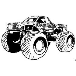 Dibujo para colorear: Camión Monstruo (Transporte) #141375 - Dibujos para Colorear e Imprimir Gratis