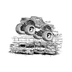 Dibujo para colorear: Camión Monstruo (Transporte) #141378 - Dibujos para Colorear e Imprimir Gratis