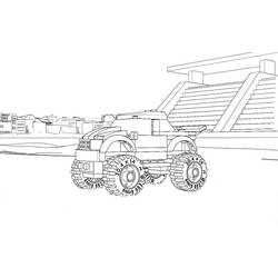 Dibujo para colorear: Camión Monstruo (Transporte) #141394 - Dibujos para Colorear e Imprimir Gratis