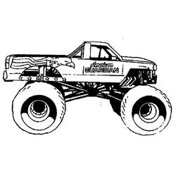 Dibujo para colorear: Camión Monstruo (Transporte) #141396 - Dibujos para Colorear e Imprimir Gratis