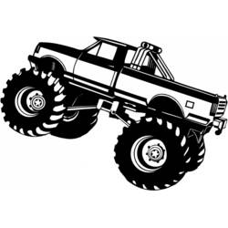 Dibujo para colorear: Camión Monstruo (Transporte) #141404 - Dibujos para Colorear e Imprimir Gratis
