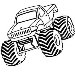 Dibujo para colorear: Camión Monstruo (Transporte) #141407 - Dibujos para Colorear e Imprimir Gratis