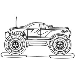 Dibujo para colorear: Camión Monstruo (Transporte) #141417 - Dibujos para Colorear e Imprimir Gratis