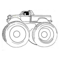 Dibujo para colorear: Camión Monstruo (Transporte) #141418 - Dibujos para Colorear e Imprimir Gratis