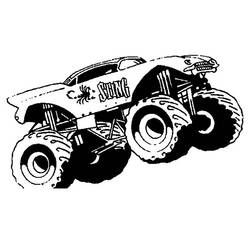 Dibujo para colorear: Camión Monstruo (Transporte) #141425 - Dibujos para Colorear e Imprimir Gratis