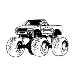 Dibujo para colorear: Camión Monstruo (Transporte) #141435 - Dibujos para Colorear e Imprimir Gratis