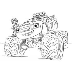 Dibujo Camión Monstruo (Transporte) #217925 para imprimir y colorear